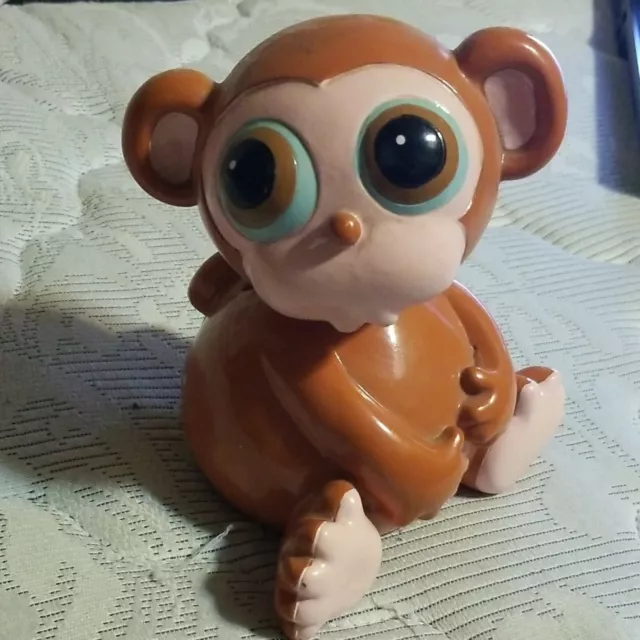 Vtg Cute Ceramic Monkey Bobblehead Piggy Bank by King-Max Kingmax Products