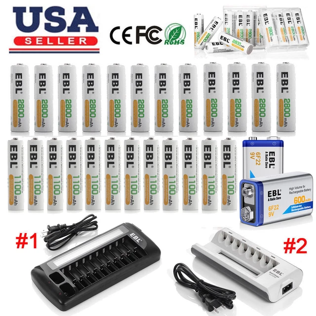 Chargeur Piles AA Lithium Type-C - Boîtier Chargeur 8 Slots, Charge Rapide 2.5h, Indicateurs LED, Alliage Aluminium - 10