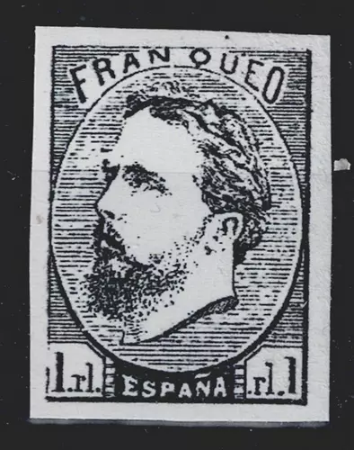 Edifil 156 p prueba nuevo ** 1 r Carlos VII sello España Spain Lujo Liderstamps