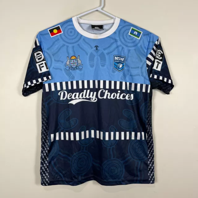 Deadly Choices New South Wales Blues NSW Indigenous Jersey Shirt Men's Large L