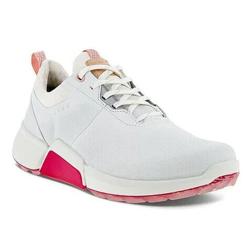 Ecco Biom H4 Femmes Chaussures de Golf Blanc/Argent/Rose