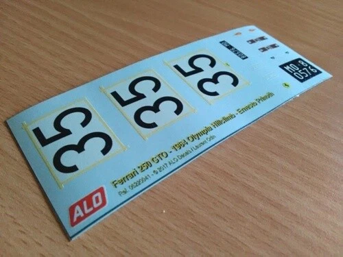 1964 OLYMPIA #35 Ferrari 250 Gto Ernesto Prinoth 1:18 Decals EUR 8,99 ...
