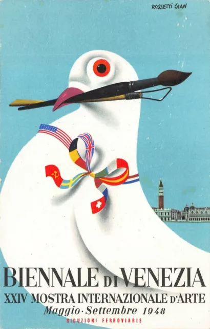 C9132) Biennale Di Venezia 1948. Illustratore Rossetti Gian.