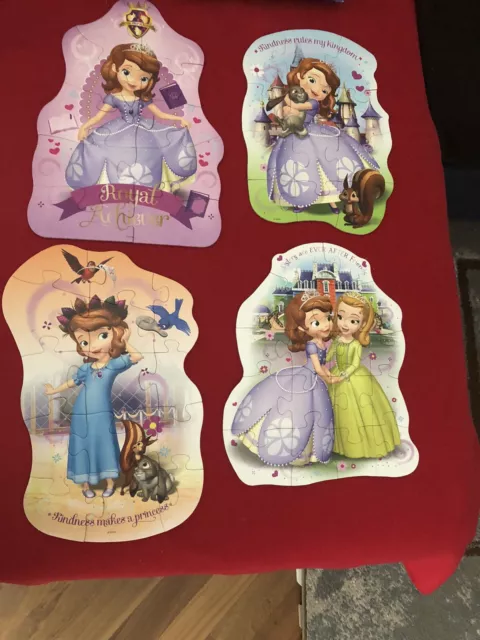 Ravensburger Sofia The First - 4-Shaped Puzzles 10/ 12/ 14/ 16 Pieces - 3+ -USED