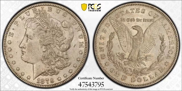 1879-S Rev 1878 PCGS AU50 Better Date Morgan Silver Dollar R78 VAM