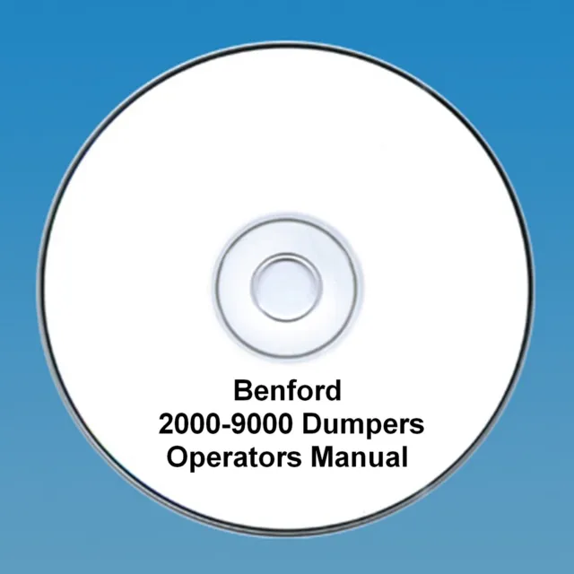 Benford 2000 - 9000 Dumpers - Operators Manual
