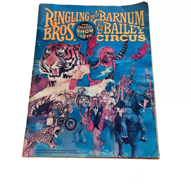 Vintage Ringling Bros Barnum Bailey Circus Program 1979 108th Souvenir Magazine