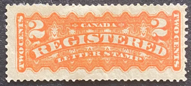 Canadian Stamp, Scott F1 Registered Letter (1875) 2c F/VF M & Hinges remaining