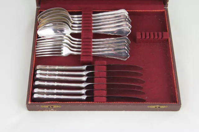 WMF 800er Silber Besteck Set für 6 Personen - in Etui - Gabel Löffel Messer