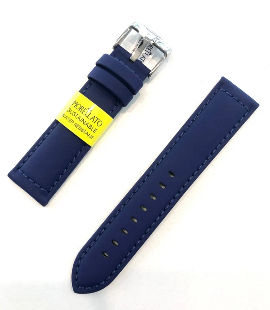 Bracelet De Montre Morellato Original Pour Homme - 20 Mm, Cuir Lézard Noir - Neuf Avec étiquettes