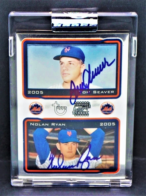 2005 Topps Retired Signature Tom Seaver & Nolan Ryan Co-Signers Dual Auto #d /49 2005 Topps Retired Signature Tom Seaver & Nolan Ryan Co-Signers Dual Auto #d /49