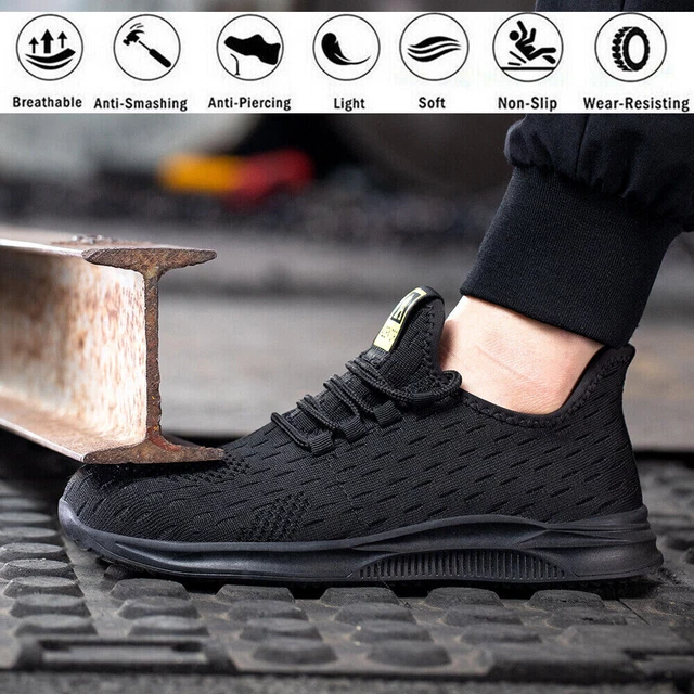 MENS WOMENS SAFETY Trainers Work Lightweight Steel Toe Cap Shoes Sefty