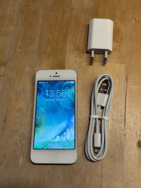 Apple iPhone 5 - 13GB - Weiß & Silber (Ohne Simlock) A1429 (GSM)