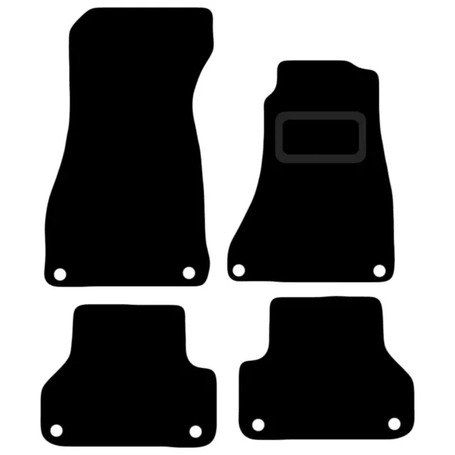 AUDI A4 B9 2016-ONWARD TAILORED BLACK CARPET CAR FLOOR MATS (4-Pcs & 8-Clips)