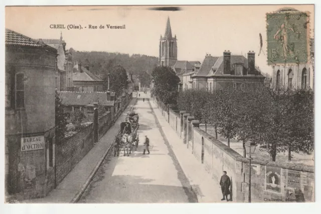 CREIL - Oise - CPA 60 - le Bureau d' Octroi de la rue de Verneuil