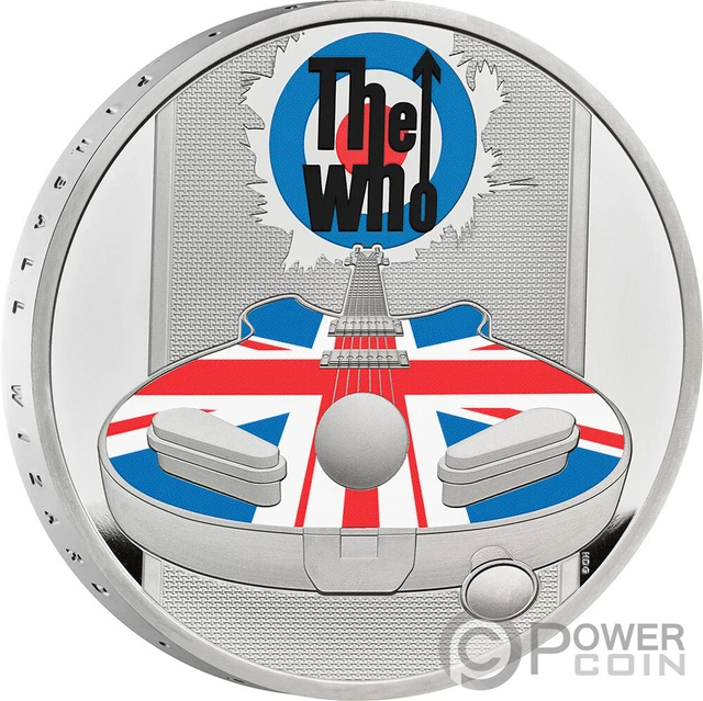 WHO Music Legends 1 Oz Silver Coin 2£ Pounds United Kingdom 2021