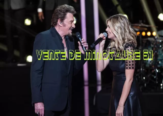 Johnny Hallyday & Louane - Le Grand Show  - affiche plastifiée