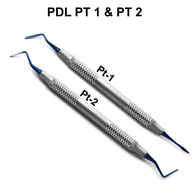 Periotome PDL Periodontal Ligament PT 1 & PT 2 Dental Tooth Extraction Blue Tips