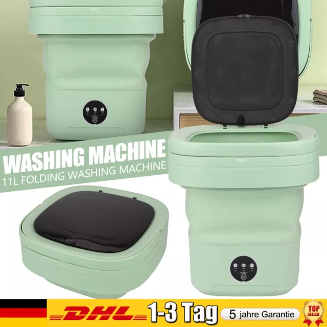 Mini Waschmaschine mit Schleuder 11L mit Dryer Faltbar Blaulichtsterilisation DE