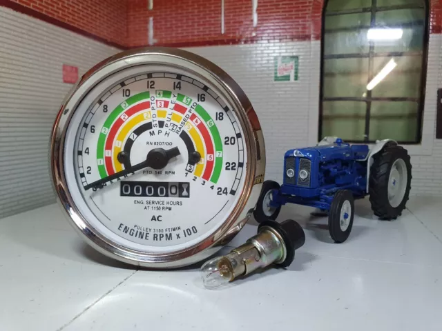 Fordson Power Super Major Tractor MPH Tachometer Tractormeter Gauge AC Type Face