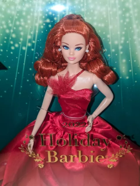 Barbie 2022 Holiday Doll Signature Walmart Exclusive Red Hair Redhead New Mattel