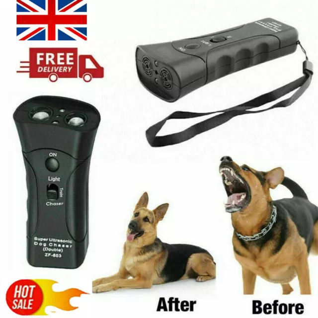 Pet Gentle Ultrasonic Anti-Barking Dog Pet Trainer LED Light Gentle Chaser Style