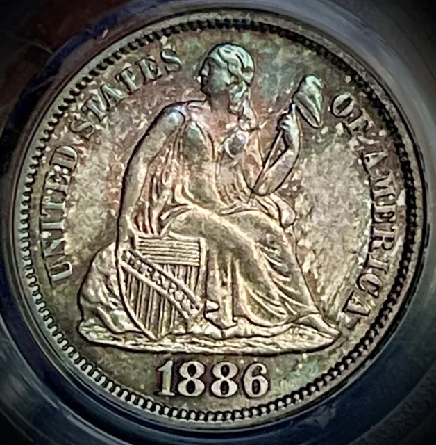 1886 10C Pcgs/Cac Ms63