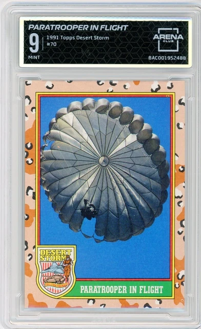 1991 Desert Storm #70 Paratrooper in Flight US Army Arena Club 9 Mint