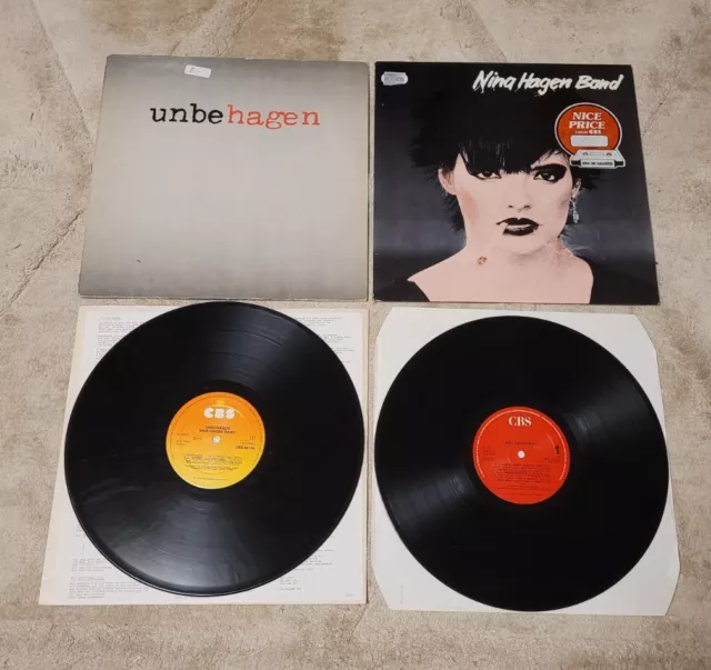 2x Nina Hagen Vinyl LP - Unbehagen - Nina Hagen Band - 80er Jahre