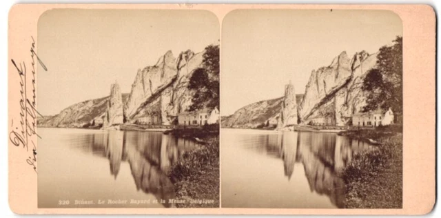 vue stéréoscopique-Photo Photographe inconnu,  vue de Dinant, Le Rocher Bayard