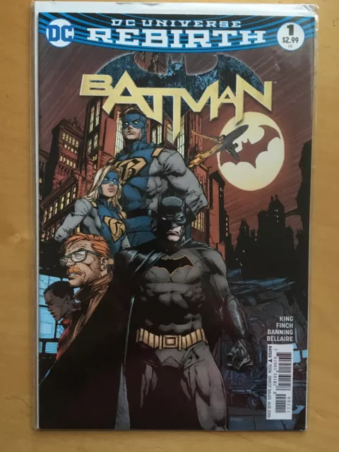 BATMAN # 1 DC UNIVERSE REBIRTH 1st print. Sept, 2016. NM. Tom King & David FINCH