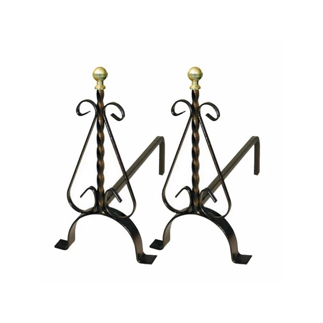 ALARI POMOLI OTTONE            cm 41x15 h 40 MILLE