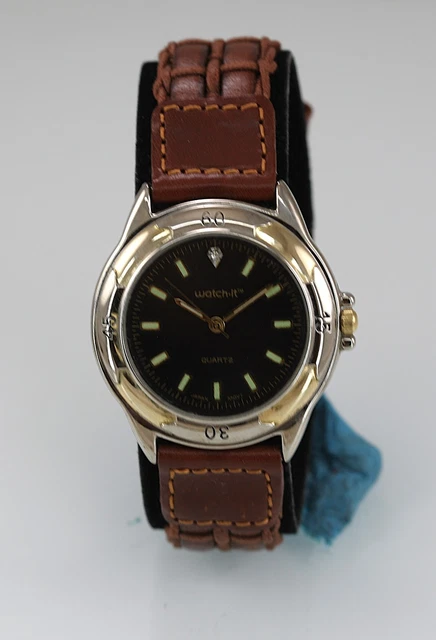 Montre JEAN DELATOUR Homme - Boîtier Acier Argenté, Bracelet Cuir Bleu Marine