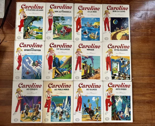 Lot De 12 Livres Anciens Vintage Caroline Hachette Bd grands Albums Probst