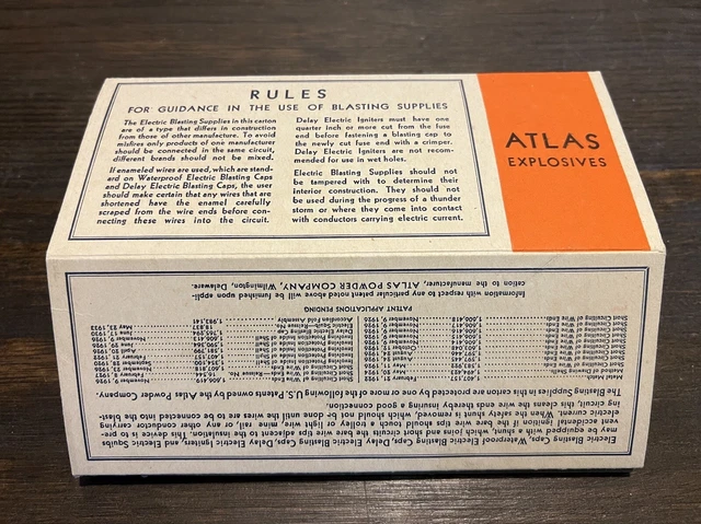 1933 Atlas Explosives Powder Company Wilmington Delaware Heavy Cardboard Piece 2
