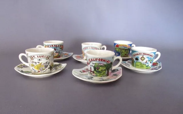 Service 6 en Forme de Petites Tasses Café Fine Porcelaine Master Plogeant Du Sud