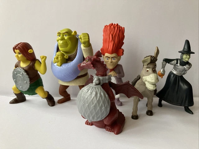 6 MCDONALDS HAPPY Meal Toys Shrek Forever After 2010 Figures Bundle Job ...