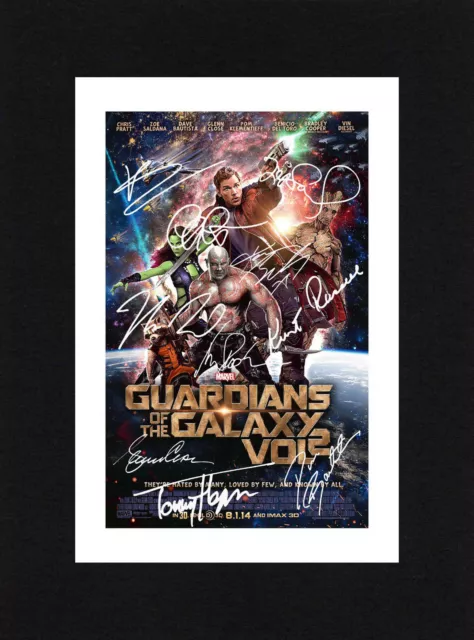 8X6 Mount GUARDIANS OF THE GALAXY 2 Cast Multi Signed PHOTO Print Ready To Frame