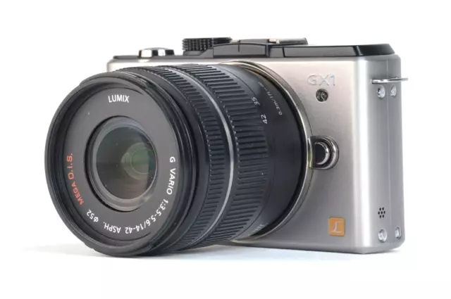 "Count 10784" Panasonic Lumix DMC-GX1 Camera Silver Used Japanese only [Near M]