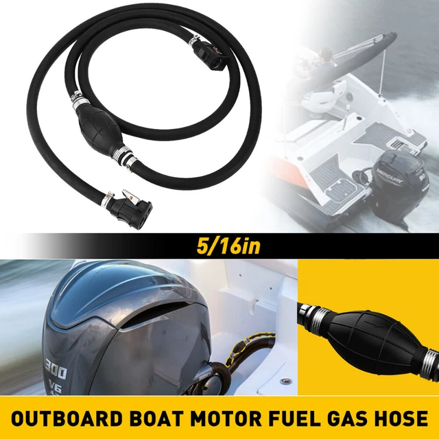thumbnail image 2 of Marine Fuel Hose Line Assembly With Primer Bulb - 7ft Gas Line For Johnson Boat Motors 2 of 13