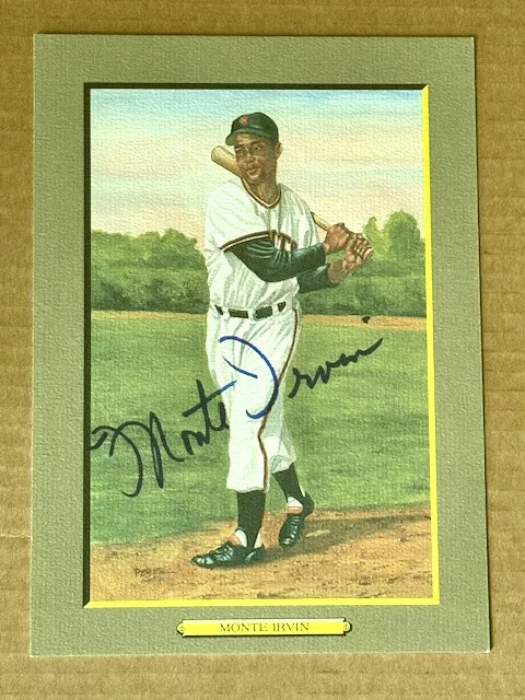 Superb Monte Irvin Autographed  Perez Steele Great Moments Card - So Nice!!