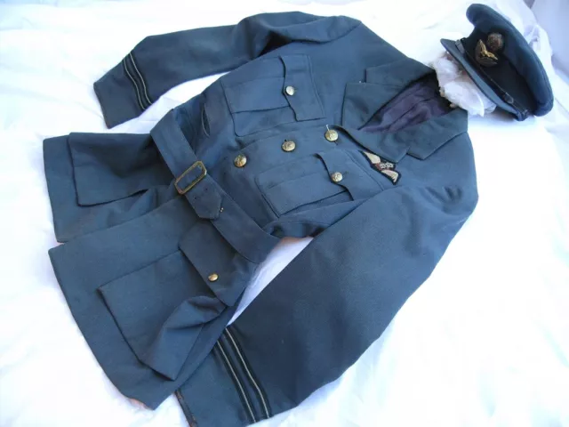 Rare Early WWII Battle of Britain 1939 RAF Officers Tunic and Peaked Cap.