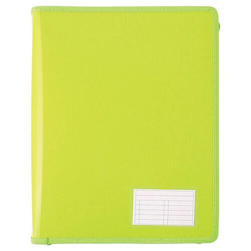 LIME Quality Bantex 2D Ring Binder with Zipper 25mm A4 Up to 200 Sheet of Paper