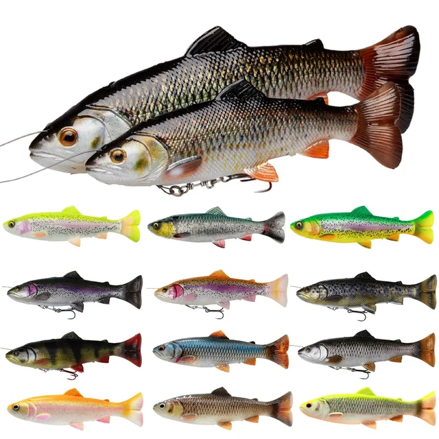 Leurre souple swimbait carnassier savage gear 4d line thru trout mod sink 25cm 193g | Pacific Pêche