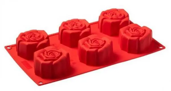 Forma Muffin Rose Pavoni Silicone Cuocere Stampo per Dolci Cucina Tortiera Fiore