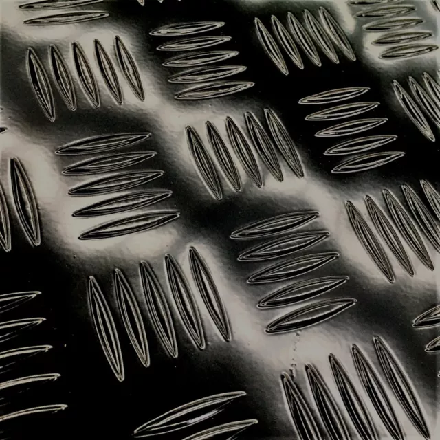Black Aluminium Multipurpose Checker Plate 1200x2400x1.4mm 2