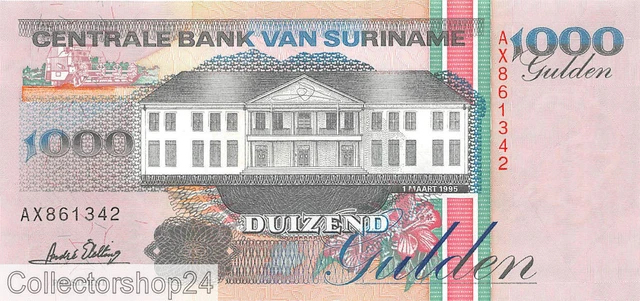 Suriname 1000 Guilders 1995 Unc pn 141