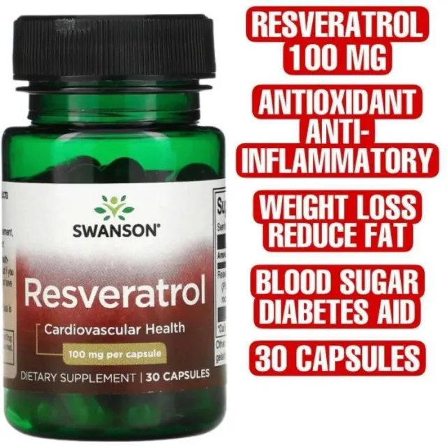 Swanson Resveratrol 100mg Cardiovascular Support - 30 caps BEST PRICE!!!