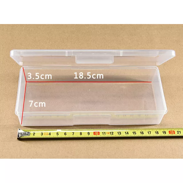 Clear Plastic Storage Box Jewelry'Craft Nail Beads Container Organizer Case T.EW