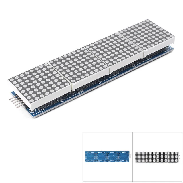 MAX7219 DOT LED matrix MCU control 4-in-1 LED Display module fit New 2d ...